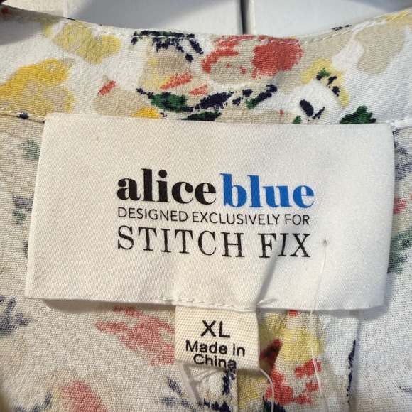 Alice Blue Moreno Lace Detail Top Floral Sleeveless Blouse White XL Career New - Picture 3 of 14